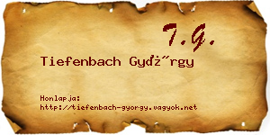 Tiefenbach György névjegykártya