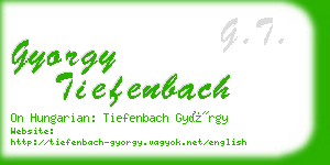 gyorgy tiefenbach business card